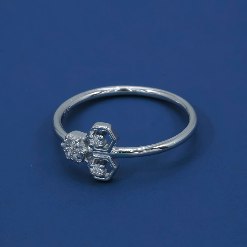 Honeycomb Gleam 925 Sterling Silver Ring