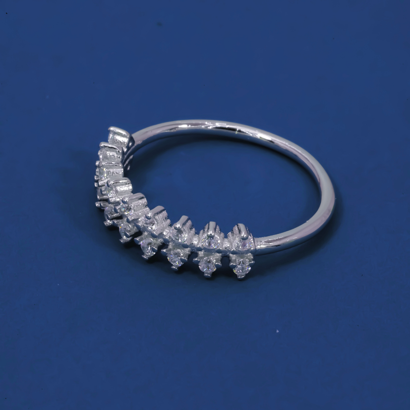 Sparkline 925 Sterling Silver Half Eternity Ring