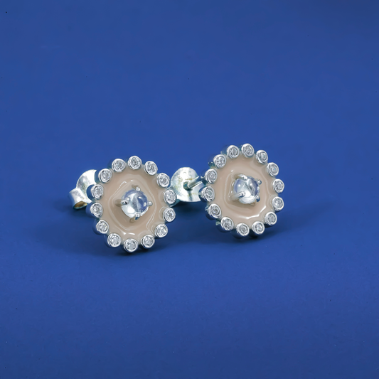 Celestia Halo 925 Sterling Silver Earrings