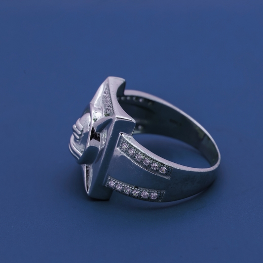 SAT Mahadev Shivling Ring – 925 Sterling Silver Statement Ring