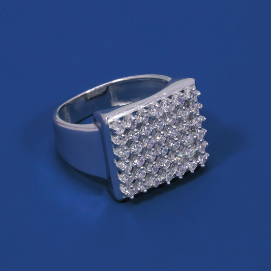 Majestic Grid Men's Statement Ring