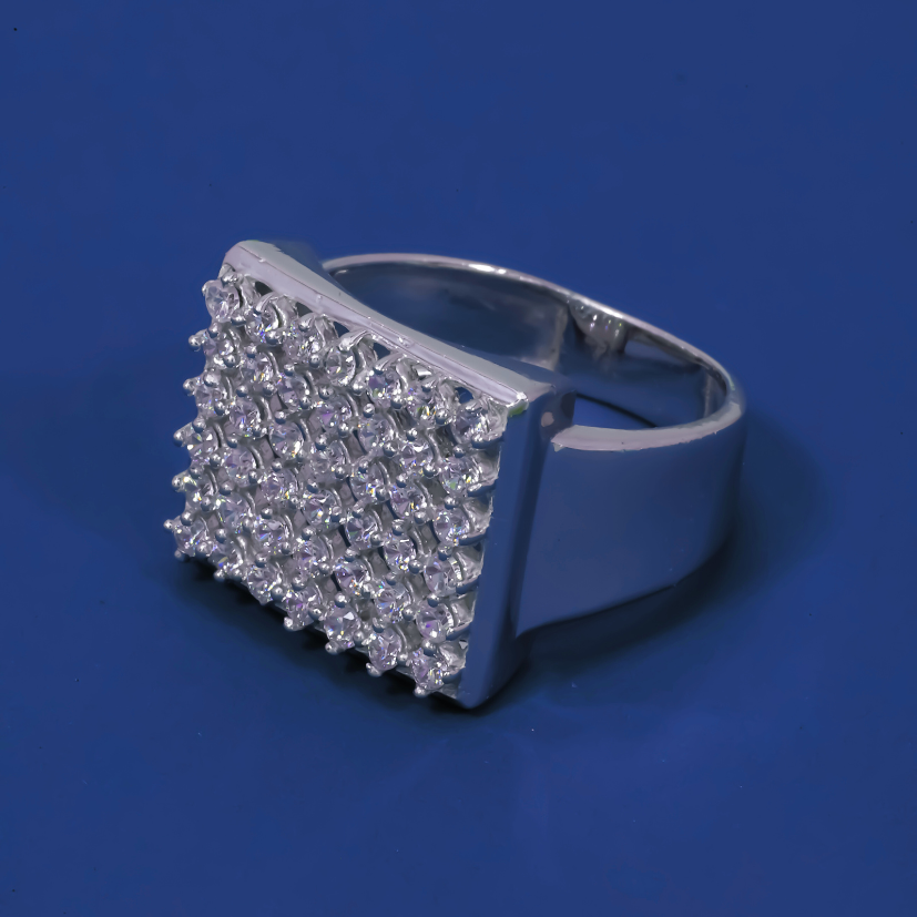 Majestic Grid Men's Statement Ring