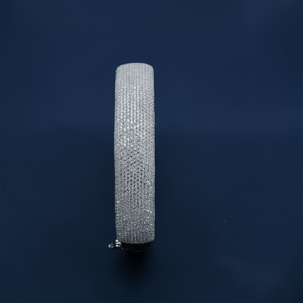 Regal Frost Kada – Full Zircon Silver Power Band