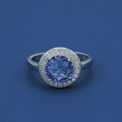 Azure Halo 925 Sterling Silver Ring