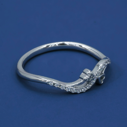Twin Heart Wave 925 Silver Ring