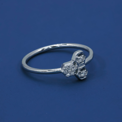 Honeycomb Gleam 925 Sterling Silver Ring