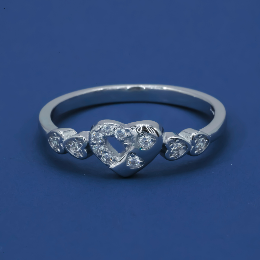 Sweetheart Spark 925 Sterling Silver Heart Ring