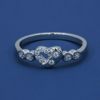 Sweetheart Spark 925 Sterling Silver Heart Ring