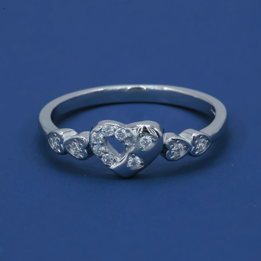 Sweetheart Spark 925 Sterling Silver Heart Ring