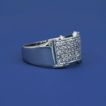 Sovereign Curve Men’s 925 Silver Statement Ring