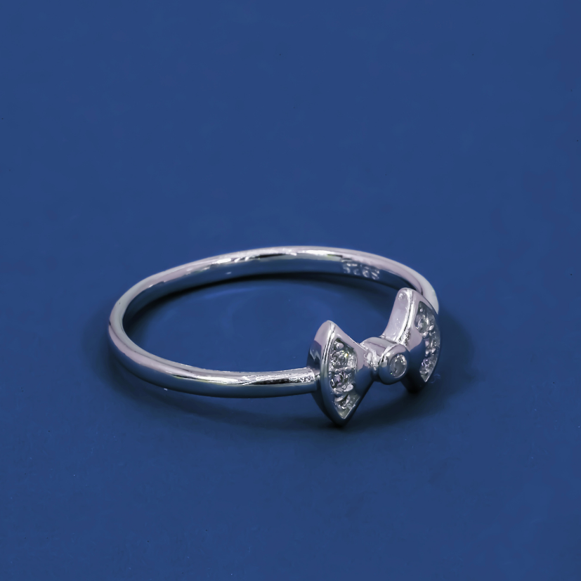 Bow Sparkle 925 Sterling Silver Ring