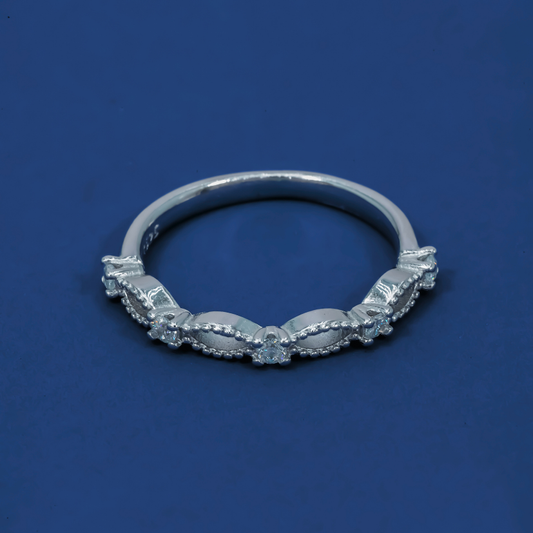 Infinity Sparkle 925 Sterling Silver Ring