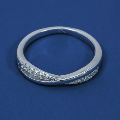 Infinity Twisted Grace 925 Silver Diamond Ring