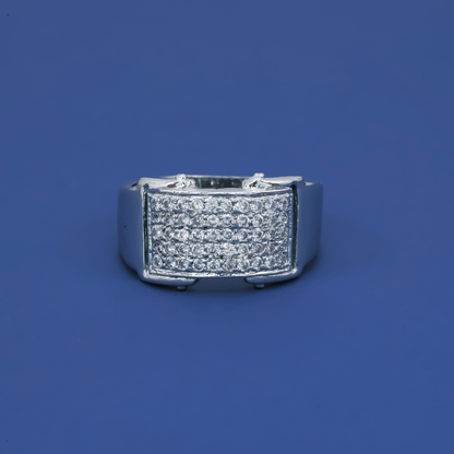 Sovereign Curve Men’s 925 Silver Statement Ring