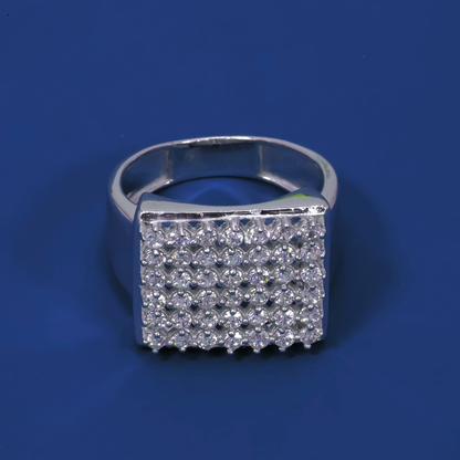 Majestic Grid Men's Statement Ring