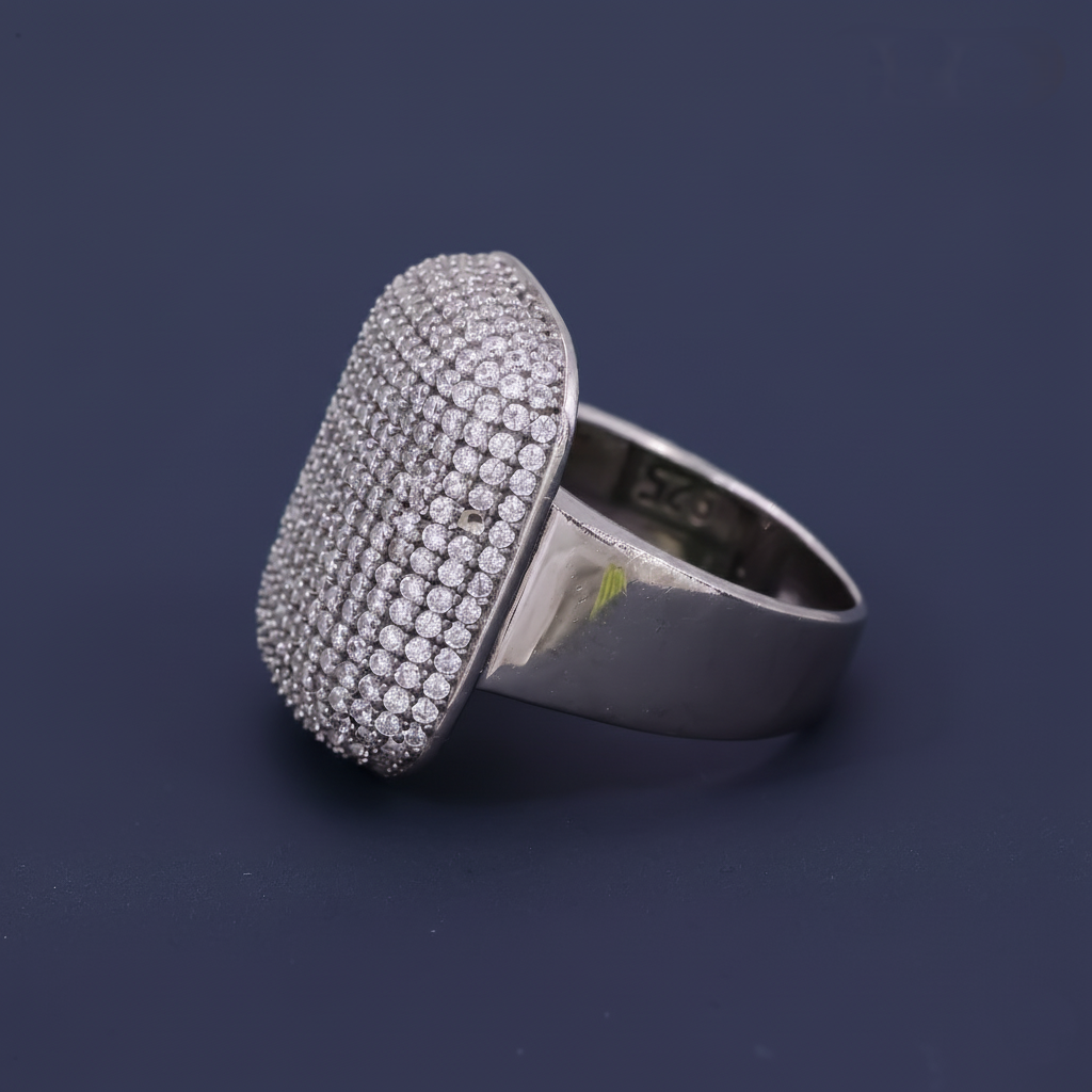Men's Iced-Out 925 Sterling Silver Ring