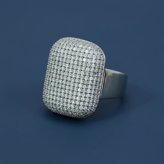 Men's Iced-Out 925 Sterling Silver Ring