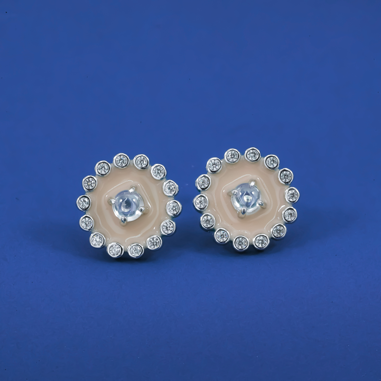 Celestia Halo 925 Sterling Silver Earrings