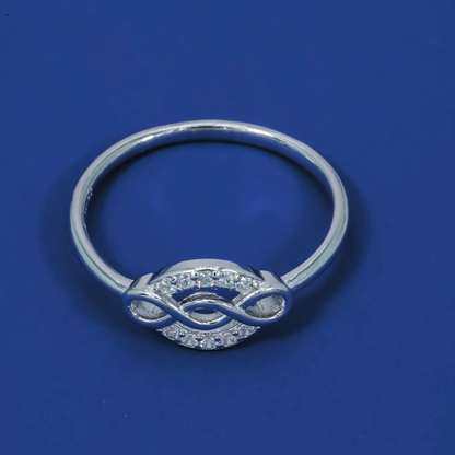 Infinity Glow 925 Silver Promise Ring