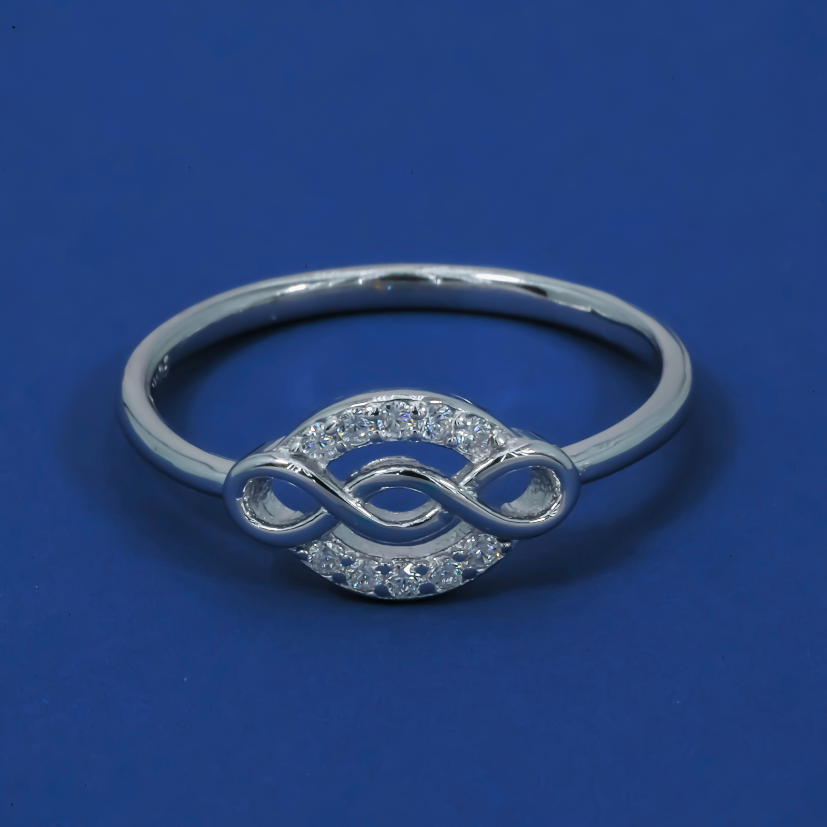 Infinity Glow 925 Silver Promise Ring