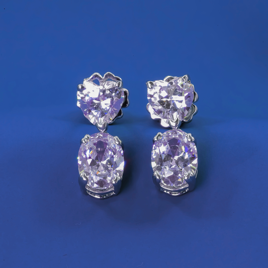 Radiant D Sterling Silver Earrings