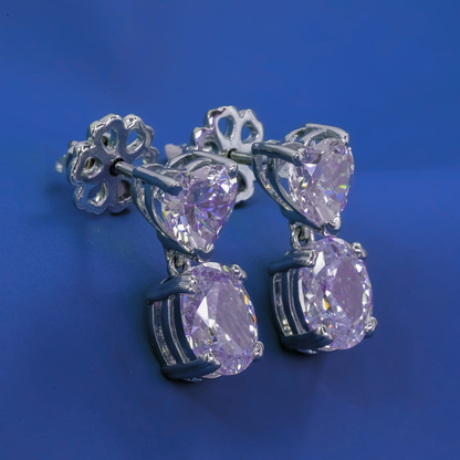 Radiant D Sterling Silver Earrings