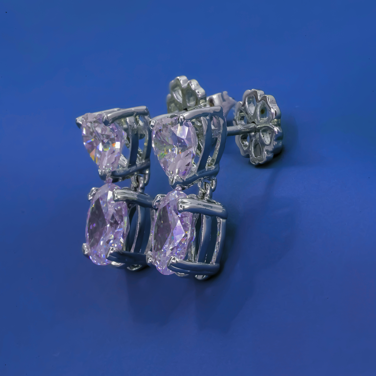 Radiant D Sterling Silver Earrings