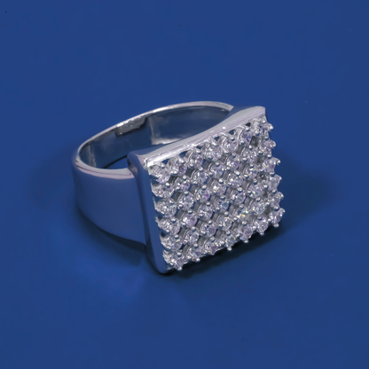 Majestic Grid Men's Statement Ring