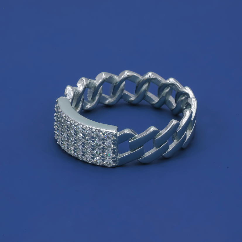 Monarch Curb 925 Silver Ring