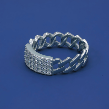 Monarch Curb 925 Silver Ring