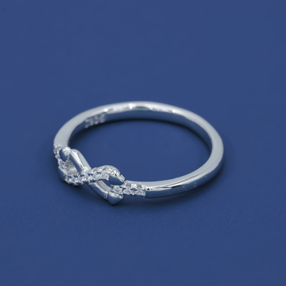 Infinity Heart 925 Sterling Silver Ring