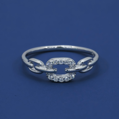 Luxe Link Chain 925 Silver Ring