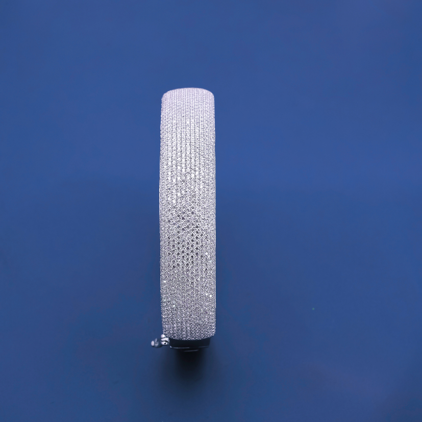 Regal Frost Kada – Full Zircon Silver Power Band