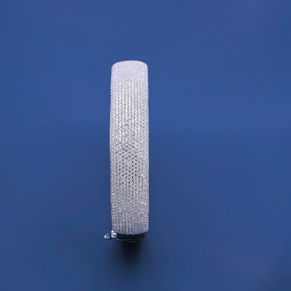 Regal Frost Kada – Full Zircon Silver Power Band