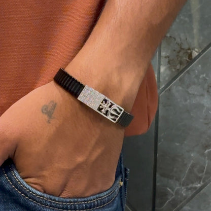 Mahadev Trishul Power Bracelet - 925 Sterling Silver